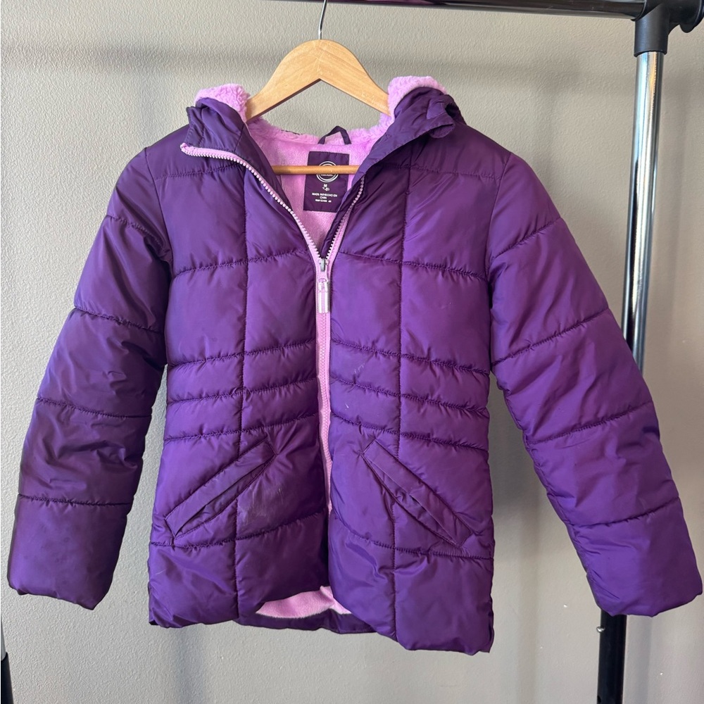 Wonder Nation Purple Puffer Jacket for Kids